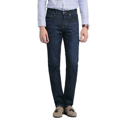 

Pierre cardin (pierre cardin) 203381-0800 осенне-зимний хлопок бизнес мужской прямой дышащий толстый участок случайных джинсов синий синий 32 ярда