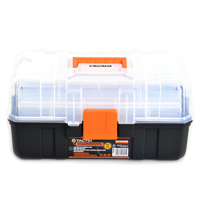 

Tactix 320309 trumpet multifunctional transparent folding plastic art box toolbox