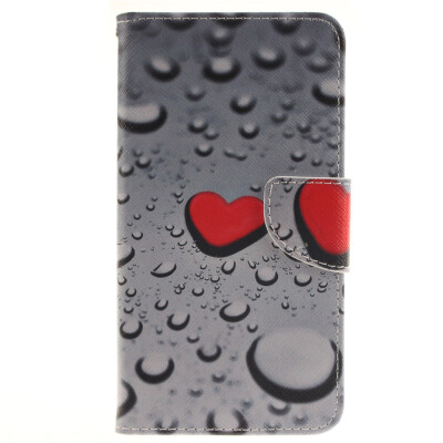 

Heart-shaped waterdrop Design PU Leather Flip Cover Wallet Card Holder Case for LG G4 Stylus/LS770