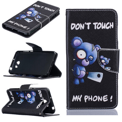 

Blue bear Design PU Leather Flip Cover Wallet Card Holder Case for HUAWEI Y5 II