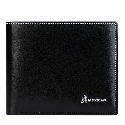 

Scarecrow MEXICAN Men&39s Wallets Multifunctional Business First Cowhide Short Wallet Holders MHF30571M-03 Black
