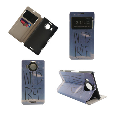 

Wild Free Design Кожа PU откидной крышки Кошелек для карты Держатель чехол для Microsoft Lumia 950 XL