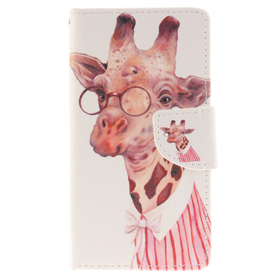 

Giraffe Design PU Leather Flip Cover Wallet Card Holder Case for Nokia Lumia 930