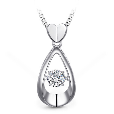 

T400 Inlay Swarovski Zircon Necklace Female Korean version of the simple 925 silver bottle in the sand to send his girlfriend Valentine's Day birthday gift