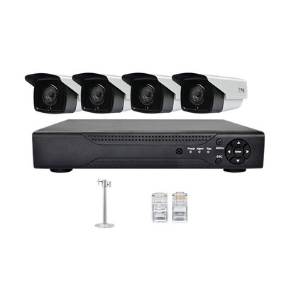 

Joan (JOOAN) TC-731NVR-4E-HP 4-полосная сетевая система мониторинга комплект POE блок питания 1080P HD ночного видения цифровая камера наблюдения home