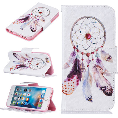 

Feather wind chimes Design PU Leather Flip Cover Wallet Card Holder Case for IPHONE 6/6S