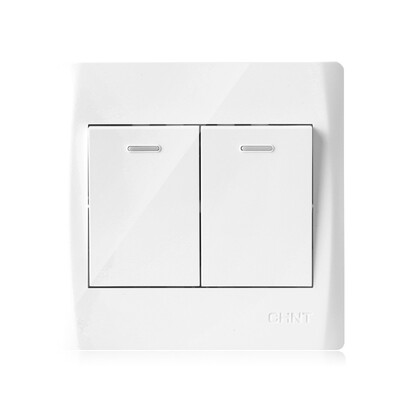 

Zhengtai CHNT socket panel double open dual control switch panel ivory white 7V series NEW7-V00400A