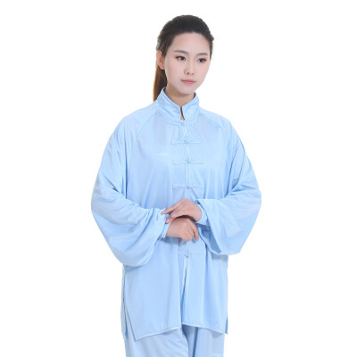 

Li Ning Taiji clothing men&women martial arts practice uniforms tai chi clothing fitness aerobics morning practice clothing performance clothing set basic models light blue