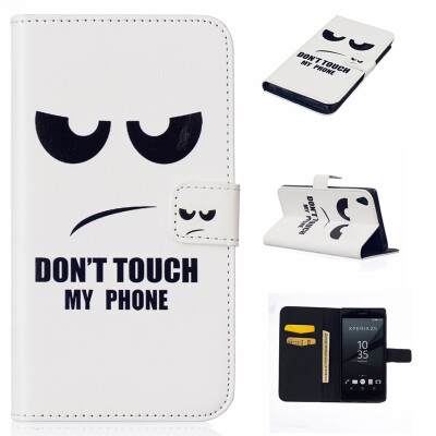 

Eye Design PU Leather Flip Cover Wallet Card Holder Case for SONY Xperia Z5