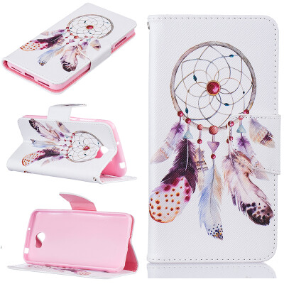 

Feather wind chimes Design PU Leather Flip Cover Wallet Card Holder Case for HUAWEI Y5 II