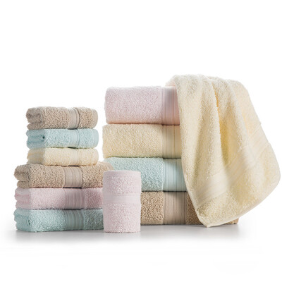 

LOVO Lorraine Life Produced by Villette Cotton Wool Towel Three-piece Set of Blue