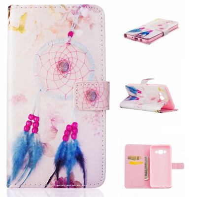 

Plumes and chimes Design PU Leather Flip Cover Wallet Card Holder Case for SAMSUNG GALAXY J5 2016/J510