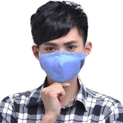 

Green breathable activated carbon PM2.5 anti-haze dust thin fashion breathable fine mask donated 3 electrostatic adsorption filter Azure