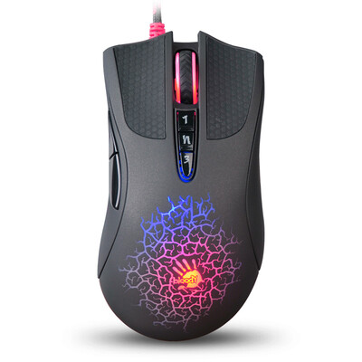 

Shuangfeiyan A4TECH A90 blood hand ghost light micro-gaming mouse
