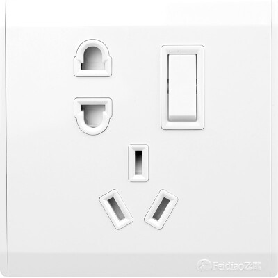 

Feidiao (feidiao) switch socket panel four open dual control four switch dual power wall switch panel 86 no border