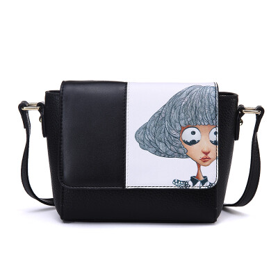 

Thousands of benefits (QIANBH) lady Messenger bag big head sister fashion shoulder bag mini small package packet 01 1452-800 black