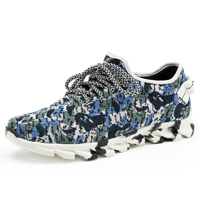 

Карнавальная крокодил (CARTELO) Мужская камуфляжная ботильонная обувь Breathable Lightweight Running Shoes KE1034 Blue 42