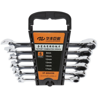 

Huafeng Jujian HF-8004306 6-piece plum opening ratchet wrench open dual-use wrench set