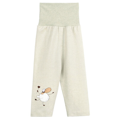 

Xin Song baby color cotton dual-use crotch belly pants newborn children's cotton underwear open crotch pants natural green lamb C240B66 / 44