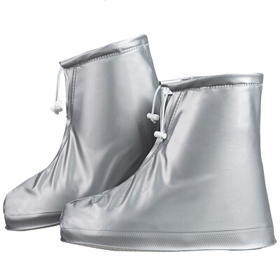 

Eva Love Rain Shoe Cover Водонепроницаемый дождливый день Противоскользящий водонепроницаемый чехол для обуви Мужчины и женщины Нескользящий утолщение Износостойкий комплект для защиты от дождя Silver XXL