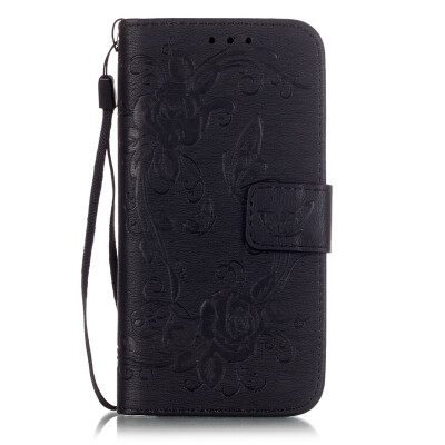 

Black Butterfly Style PU Leather Flip Cover Wallet Card Holder Case for Iphone 7