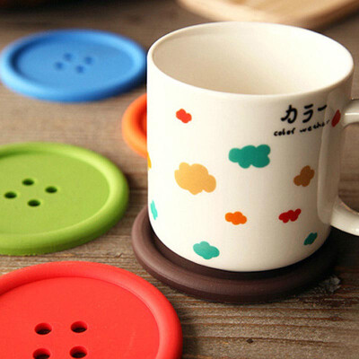 

MyMei Beauty Silicone Coffee Placemat Button Coaster Cup Glass Beverage Holder Pad Mat