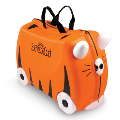 

trunki детский чемодан мультфильм шаблон может монтировать ящик для хранения багажа на открытом воздухе чемодан 18L-тигр 3 года или выше британского импорта