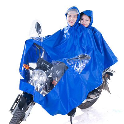 

Kendo outdoor riding electric motorcycles motorcycle raincoats men&women double poncho thickening P3-N sky blue 5XL