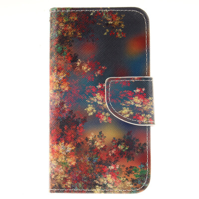 

Colorful flowers Design PU Leather Flip Cover Wallet Card Holder Case for Nokia Lumia N630