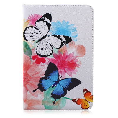 

Two Butterflies Style Embossing Classic Flip Cover with Stand Function and Credit Card Slot for SAMSUNG Galaxy Tab A 8.0 T350