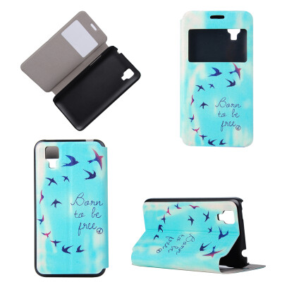 

Flying Birds Sky Design PU Leather Flip Cover Wallet Card Holder Case for Wiko Sunset