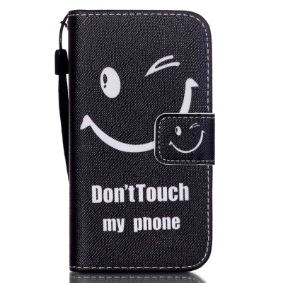 

Smiling Face Design PU Leather Flip Cover Wallet Card Holder Case for SAMSUNG S3MINI