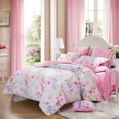 

Mercury Home Textiles Cotton Four-piece Cotton Bedding Set Bed Liner Quilt Cover Twill Print Double Double 18m Bed