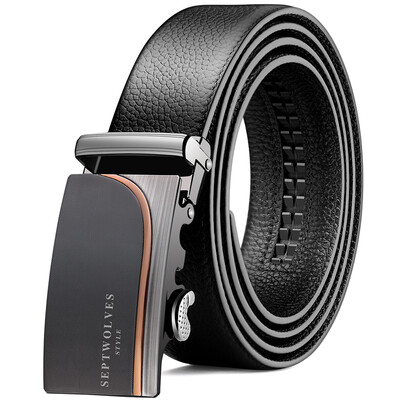 

SEPTWOLVES Mens Automatic Buckle Business Leather Belt