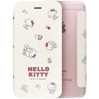 

Hello Plus Hello Kitty Series iPhone6 ​​ 6s plus Flip Phone Case Case Cute Cartoon Flip Leather Case Simple Kitty