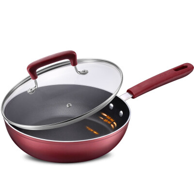 

Jingdong supermarket] Ai Shida 28CM oil you control the new magnetic non-stick frying wine red JL28Y3WG-C