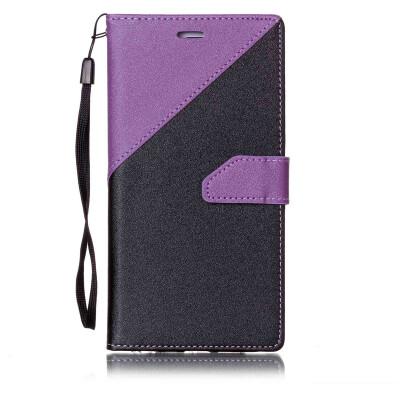 

Black + Purple Design PU Leather Wallet Case Classic Flip Cover with Stand Function and Credit Card Slot for IPHONE 6 PLUS/6S PLUS