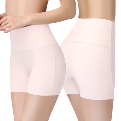 

The United States&Ya Ting 2 high waist ice silk safety pants ladies underwear a seamless cotton crotch underwear female pink pink  code