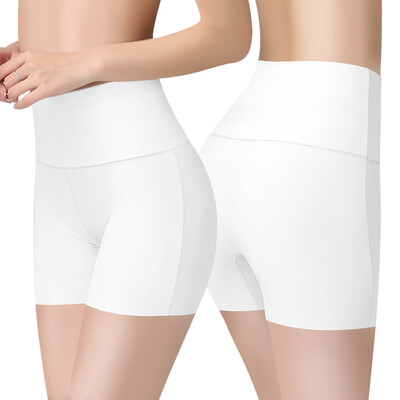 

The United States&Ya Ting 2 high waist ice silk safety pants ladies underwear a seamless cotton crotch underwear female white white XXL code