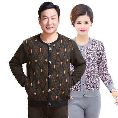 

Antarctic thermal underwear men&women in the elderly cold storage jacquard cardigan mother fitted with large yards underwear suit N105D11402 female bean sandals-XXL