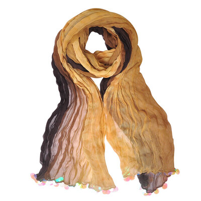 

Yulan JOLEE scarf Korean fashion lengthened wide shade shawl yellow