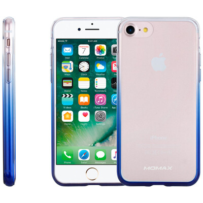

MOMAX MOMAX iPhone7 8 mobile phone shell Apple 78 phone case protection TPU material all-inclusive wrestling soft shell 47 inches gradient blue