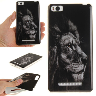 

Black lion Pattern Soft Thin TPU Rubber Silicone Gel Case Cover for XIAOMI 4C4I