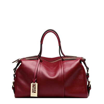 

CallagHan business casual leather handbag female simple atmosphere shoulder Messenger bag European and American fashion KW1161362 black