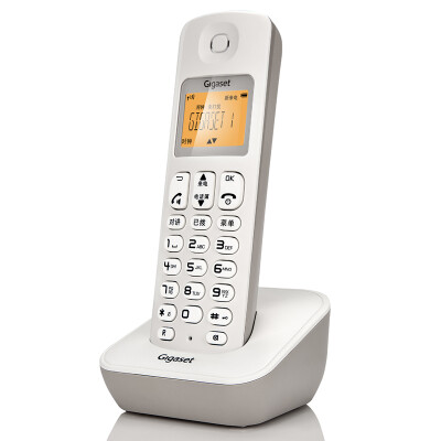 

Gigaset Original Siemens Brand Phone A190L Digital Cordless Phone Stand-alone Chinese Display Dual Handsfree Screen Backlight Home Office Block Machine Machine Rock White