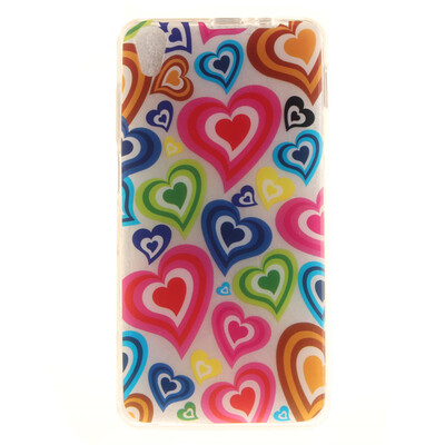 

Colorful love Pattern Soft Thin TPU Rubber Silicone Gel Case Cover for Lenovo S850