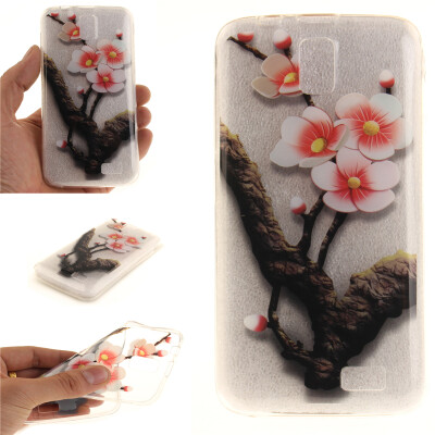 

Four plum blossoms Pattern Soft Thin TPU Rubber Silicone Gel Case Cover for Lenovo A328