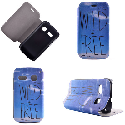 

Wild Free Design Кожа PU откидной крышки Кошелек для карты Держатель чехол для Alcatel One Touch Pop C3