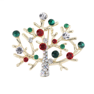 

Великолепная Красочный Кристалл Rhinestone Рождественская елка Брошь Pin Xmas подарков Новый