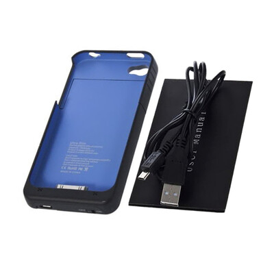 

Blue 1900mAh External Backup Battery Charger Case For iPhone 4 4S